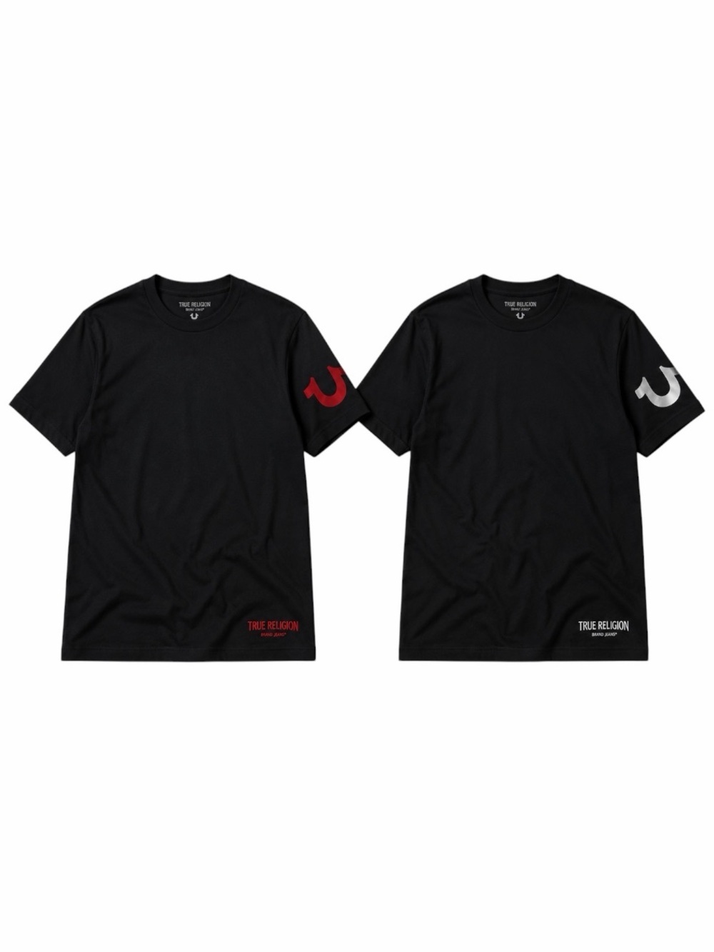 True Religion Men’s Crewneck Undershirt Tee Bundle of 2 Shirts XL Black